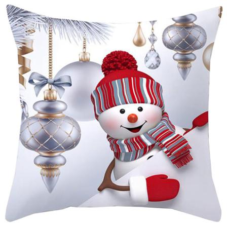 Christmas Snowman Print Midja Kuddfodral Cover Case