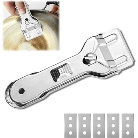 13,5x4,5cm Keramisk Toppskrape Glasskrape Induksjonstoppskrape Keramisk Toppskrape Ideell for å fjerne smuss lim klistremerker