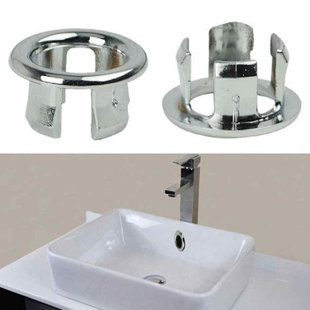 2 st diskbänk överflödesavloppstrimringsskydd för badrumshandfat