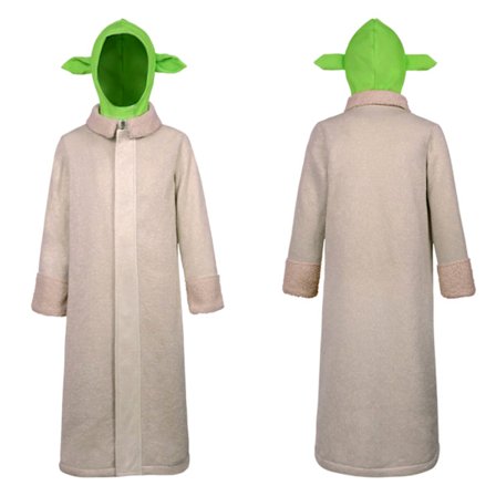 iminfit Kids Yoda Costume Halloween Costume Cosplay med kappa 120