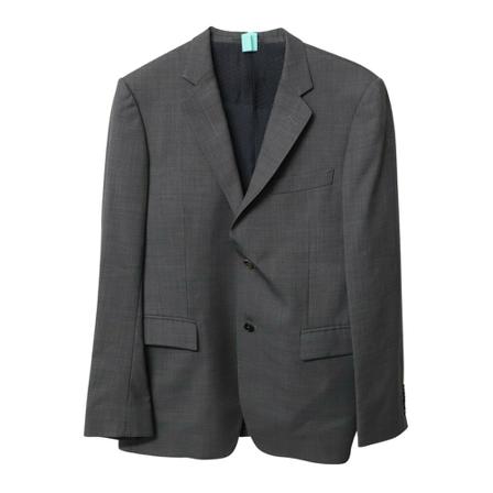 Gucci Vintage Pre-owned Single-Breasted Suit Jacket In Wool , Grijs , Heren , Maat: L