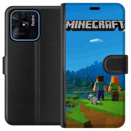 Kompatibelt Plånboksfodral till Xiaomi Xiaomi Redmi 10C Minecraft Key Art