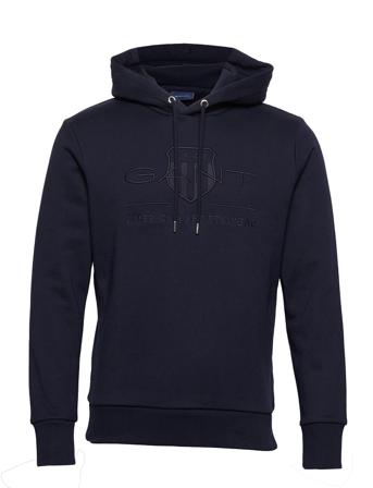 Reg Tonal Shield Hoodie Huppari Navy GANT