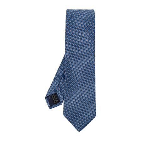 Salvatore Ferragamo Silk tie , Blauw , Heren , Maat: ONE Size Stropdassen & Strikjes