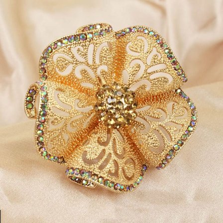 Åpen ring Stor blomsterring 8 8