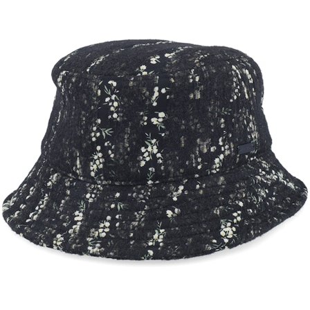 Kangol - Black - bucket - Hat - Needlepunch Floral Black Bucket - Hatstore