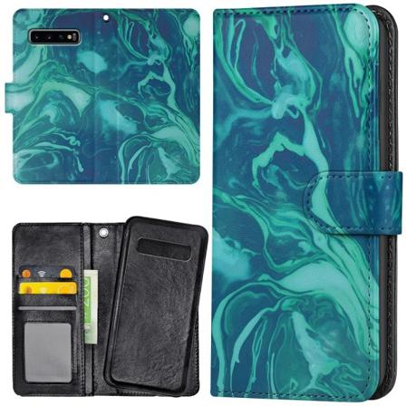 Samsung Galaxy S10 - Plånboksfodral/Skal Marmor