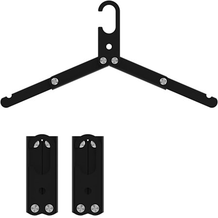 Pakke Premium Aluminium Kleshengere, Sammenleggbare og Bærbare Kles- og Strømpebuksehengere, Perfekt for Reise og Hjemmebruk, Svart