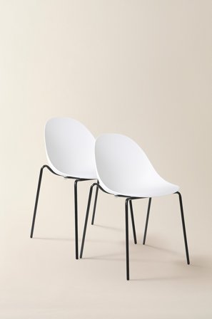 Jotex - Stol 2-pk Svart - LUNNARP - Kjøp Spisestoler & kjøkkenstoler hos Jotex