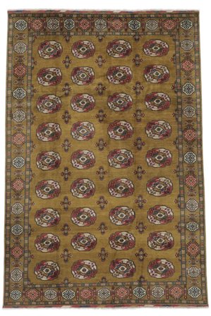 Anudada A Mano Kazak Fine Alfombra 200X307 De Lana Marrón/Negro