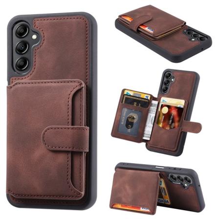 SKALO Samsung A54 5G PU-læder Cover med Pung - Brun Brown