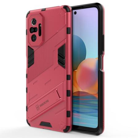 Xiaomi Redmi Note 10 Pro - Hybrid Skal Med Kickstand - Rosa Rosa