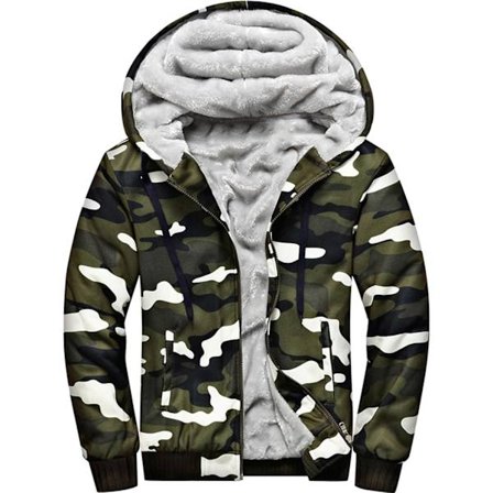 Herre Genser Termisk Sherpa Foret Jakker Vinter Trening Fleece Hoodie Full Zip Ull Varm Tykk Frakker Yttertøy