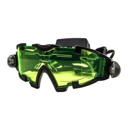 Justerbara elastiska band militära mörkerseendeglasögon med avtagbar LED-lampa för nattaktiviteter Svart YEMAESRE