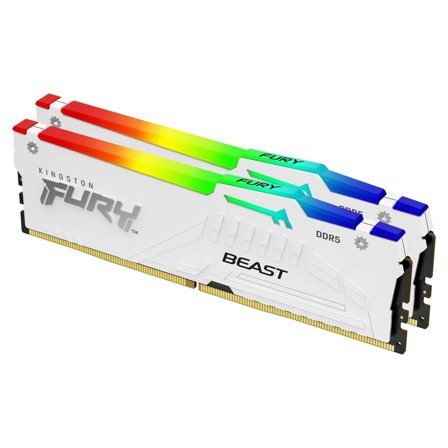 Kingston FURY Beast RGB - DDR5 - sett - 64 GB: 2 x 32 GB - DIMM 288-pin - 6000 MHz / PC5-48000 - ikke-bufret