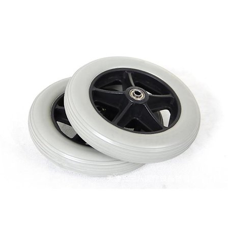 Framhjul för rullstol, 7-tums främre hjul Funktionshindrade Antisladd gummihjul Byte av hjul Rullstol, rulle