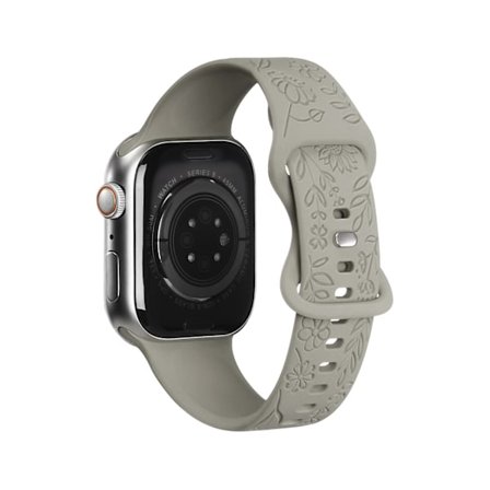 Passar iwatchS9 876SE Apple Watch armband präglad liten ros silikon
