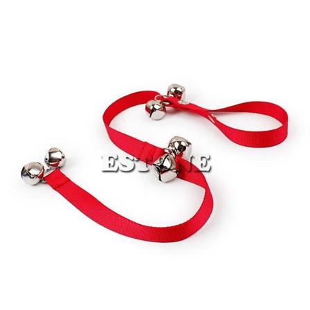 Hunddörrklockor Loud Bells Träningsmaterial för hundbeteende för katter/hundar Red none