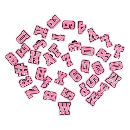 37 st Rosa Bokstav Sko Berlock Siffra Mönster PVC Dekorativt Tillbehör