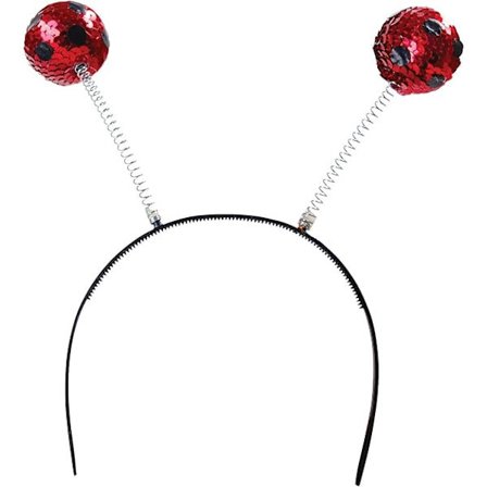 1 Styk Hårbøjle | Rød | One Size - Voksen Paillet, Dame