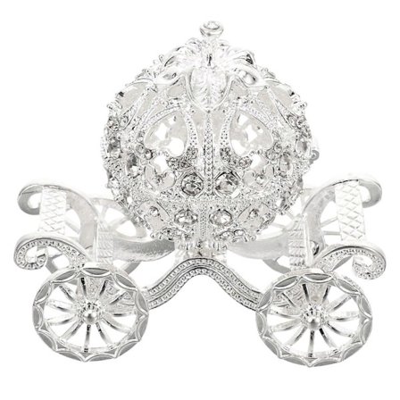 Smykkeskrin i metal med rhinsten, formet som en græskarkaret, håndværk til boligindretning