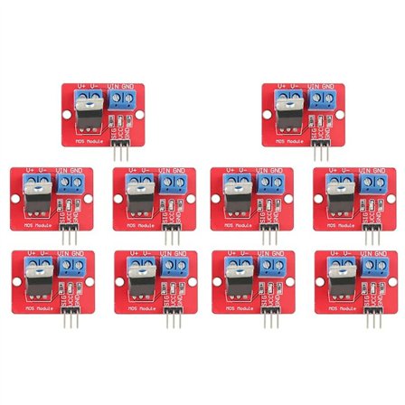 10 st IRF520 MOS-drivmodul PWM-dimmer 0-24V Top Mosfet-knapp IRF 520 för ARM MCU