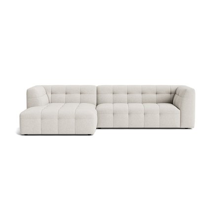 Palermo Chaiselong Sofa, Venstrevendt - Modesto Creme - 300x180x73cm - Slidstærk Flyder Sofa med Puente Stof, Martindale 100.000