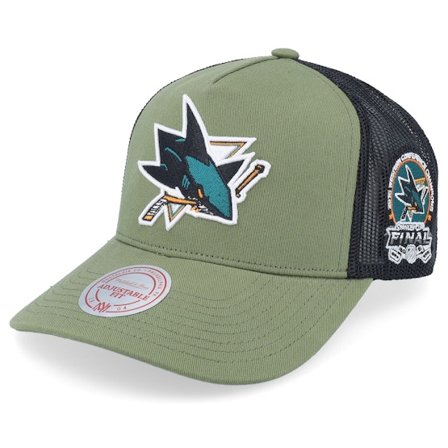 New Era - NHL Grün trucker Cap - Hatstore Exclusive x San Jose Sharks Finals Olive/Black A-Frame Trucker @ Hatstore