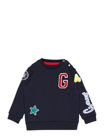 O. Boy Multi Badge C-Neck Sweat Blue GANT