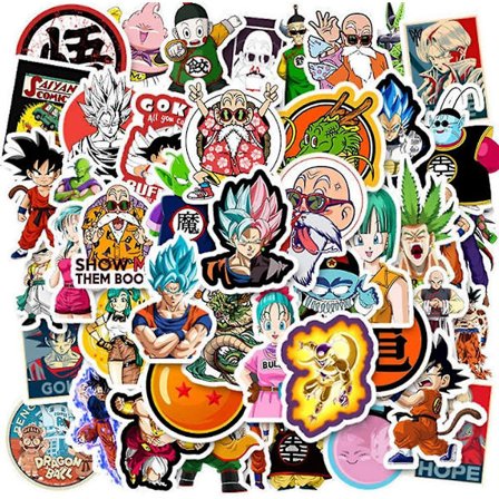 Dragon Ball Z Klistrepakke 50 stk Dragon Ball Laptop Klistremerke Vannfast Klistremerke Vegeta Klistremerke Super Z Klistremerke for Laptop Bagasje 
