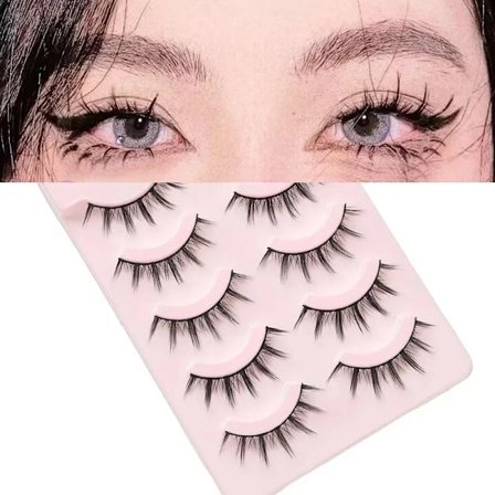 5pairs Hot Manga Lashes Naturally Cosplay False Eyelashes Fake Lash Korean Fashion Anime Lashes Makeup Natural Lash