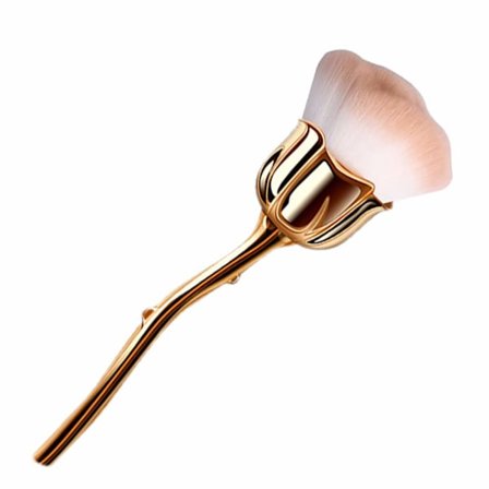 1 st guldros sminkborste, rouge borste mode skönhetsverktyg, superstora ansiktspulver sminkborstar för puder kosmetiskt verktyg