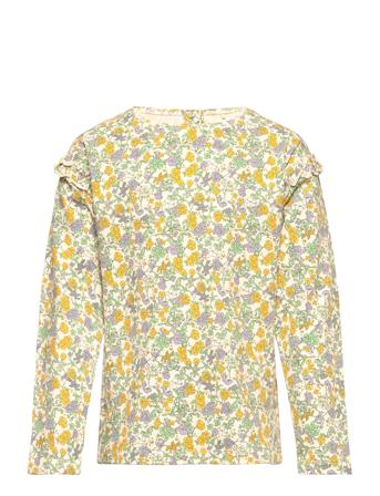 T-Shirt Ls Aop T-shirts Long-sleeved T-shirts Monivärinen/Kuvioitu Minymo