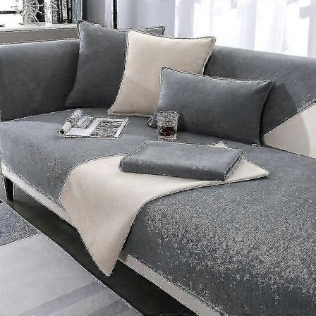 Sklisikker vintage sofabeskyttelse sofateppe Grey 70x150cm