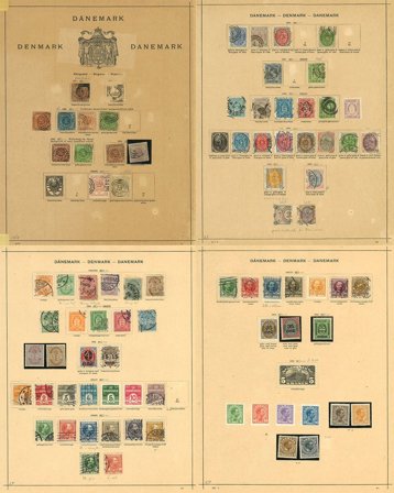 Danmark - Samling på 4 fortrykssider