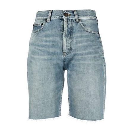 Saint Laurent - Shorts - Blå - Dam - Storlek: W26, Dam, Storlek: W26