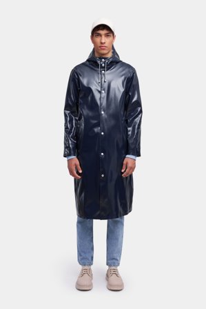 Stockholm Long Opal Raincoat Navy