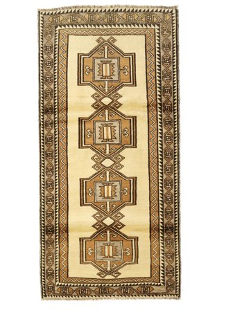 Annodato A Mano Shiraz Tappeto 100X193 Di Lana Marrone/Arancione Piccolo