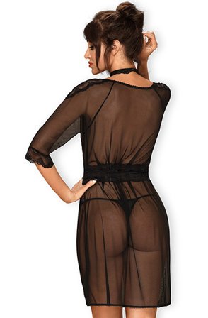 Kjøp Obsessive Lucita Peignoir Black - Morgenkåpe | God pris