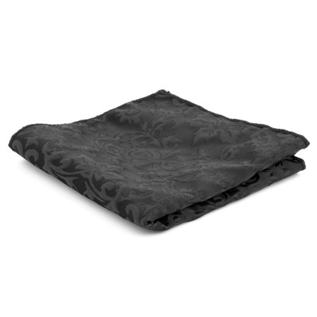 Pañuelo de bolsillo floral negro para hombres - Pañuelos de bolsillo de color liso