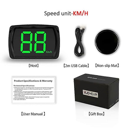 Bil GPS HUD USB Head-Up Display Digitalt speedometer for lastebiler busser elbiler USB Plug and Play
