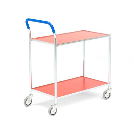 Regalwagen PUSH, TK 100 kg, 760 x 430 x 960 mm, rot