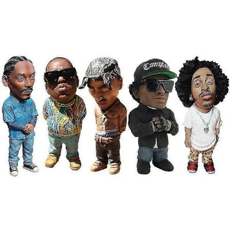 Legend Hip Hop Rapper Mindesmærke Resin Ornament Memorial Resin Statue Håndværk Dekoration (FMY) Tupac Rød