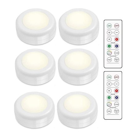 6 LED-strålkastare med 2 fjärrkontroller