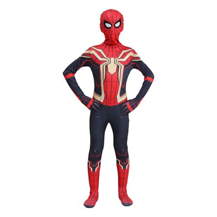 Mub- Multiple 6Y 11Y PS Game Black Gold Kid Superhero Costumes Spiderman Far from Home Halloween Clothes Spider man Costume