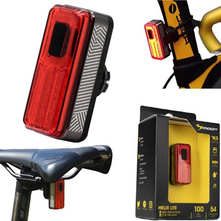 Genopladelig Ultralet Cykellygte MOON HELIX LITE 100 lm - 27g