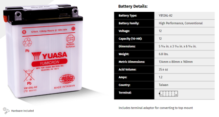 Batteria per Moto Yuasa Yumicron – Cerca per Moto - BMW F 650 CS Scarver 2001-2006