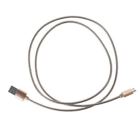 Metall uforgjengelig tyggesikker usb til mikro usb hurtiglading datakabel gylden Golden