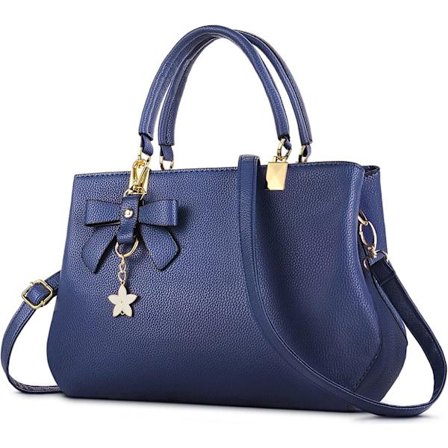 Damehåndvesker, Ny Topphåndveske, PU Lær Dame Skuldertaske Messenger Bag med Utsøkt Metallanheng, Mote Tote Bag for Casual & Arbeid