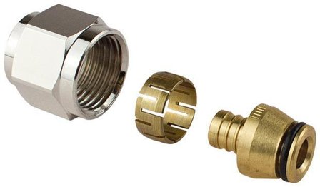 Uponor 1881321 Liitinsarja kromattu, G15, Asennus